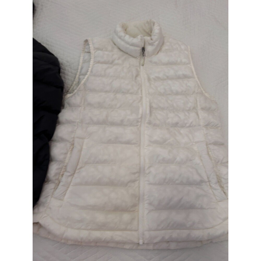 32 Degrees Gray Puffer Jacket (Small) and White Vest Combo (Medium) - Picture 4 of 4